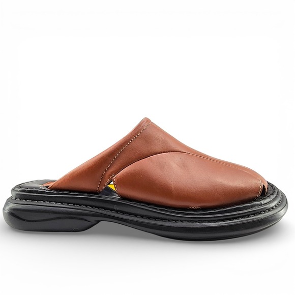 Scandro Leather Slip On Clogs Mens Size US 10‎ EU 43 High Performance Sandals